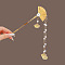 Alloy Hair Sticks, Hair Accessories for Women & Girls, Fan, 180mm