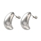 304 Stainless Steel Teardrop Stud Earrings for Wome, Stainless Steel Color, 20x10mm