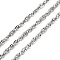 Non-Tarnish 304 Stainless Steel Link Chains, Soldered, Stainless Steel Color, 4x3x1mm