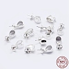 925 Sterling Silver Cup Pearl Bail Pin Pendants STER-F036-07S-3mm-1