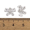 Brass Micro Pave Clear Cubic Zirconia Charms KK-L212-14P-3