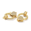 Brass Clear Cubic Zirconia Lobster Claw Clasps KK-B046-03G-3