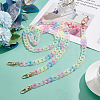 WADORN 2Pcs 2 Style Transparent Jelly Style Acrylic Curb Chain Bag Straps DIY-WR0002-48-4