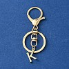 Alloy Initial Letter Charm Keychains KEYC-YW00006-11-1