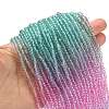 Transparent Painted Glass Beads Strands X-DGLA-A034-T1mm-A10-2