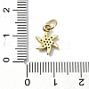 Brass Micro Pave Clear Cubic Zirconia Charms KK-H475-59G-10-3