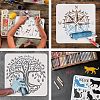 Plastic Painting Stencils Sets DIY-WH0172-892-4