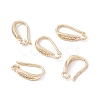 Brass Micro Pave Clear Cubic Zirconia Ear Hooks ZIRC-P100-05G-02-3