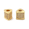 Rack Plating Brass Cubic Zirconia Beads KK-G457-05G-2