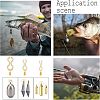 SUPERFINDINGS 240Pcs 3 Style Stainless Steel Fishing Swivel Tackle Accessories STAS-FH0001-57G-4