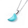 Natural & Synthetic Gemstone Pendant Necklaces NJEW-JN02161-3