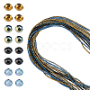 HOBBIESAY 12 Strands 4 Colors Electroplate Glass Beads Strands EGLA-HY0001-04-1