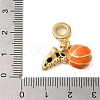 Rack Plating Brass Enamel European Dangle Charms KK-P279-41G-3