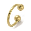 Round Ball 304 Stainless Steel Cuff Ring RJEW-C036-03A-G-1