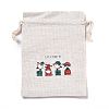 Christmas Cotton Cloth Storage Pouches ABAG-M004-02O-1