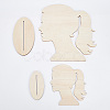 2 Sizes Single Tail Girl Wooden Head Child Silhouette Stands ODIS-WH0030-15D-3