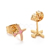 304 Stainless Steel Enamel Stud Earrings EJEW-B009-01G-3