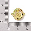 Real 18K Gold Plated Brass Micro Pave Cubic Zirconia Connector Charms KK-L209-051G-01-3