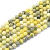 Natural Yellow Turquoise(Jasper) Beads Strands G-K310-A01-6mm-1