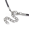 Glass Seed Cross Pendant Necklaces NJEW-MZ00025-02-5