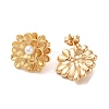 Flower 304 Stainless Steel Stud Earrings EJEW-U003-37G-2