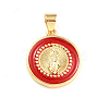 Brass Enamel Pendants KK-P209-02G-RS-3