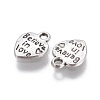 inchesBelieve In Love inches Idiom Tibetan Style Alloy Charms TIBEP-17880-AS-RS-2