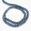 Electroplate Crystal Glass Round Beads Strands EGLA-F037-6mm-A03-3