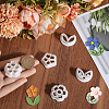 CRASPIRE 5 Styles Flower & Leaf Plastic Clay Pressed Molds DIY-CP0010-31-3