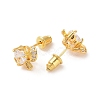 Rack Plating Brass Micro Pave Cubic Zirconia Stud Earrings EJEW-I304-06G-08-2