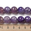 Faceted Natural Dragon Veins Agate Beads Strands G-F447-12mm-L04-5