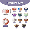 66Pcs 11 Colors Rondelle Resin European Beads RPDL-TA0001-01-12