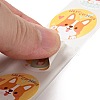 Round Dot Cute Dog Paper Cartoon Stickers Roll X-DIY-D078-08C-4