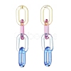 2Pair 2 Color Candy Color Acrylic Cable Chain Tassel Dangle Stud Earrings for Women EJEW-JE04769-8
