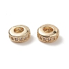 Brass Micro Pave Cubic Zirconia Beads ZIRC-F001-121-2