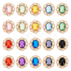 ARRICRAFT 20Pcs 10 Colors Sew on Rhinestone FIND-AR0003-30-1