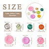 Fashewelry 350Pcs 7 Style Plastic Buttons BUTT-FW0001-01-3