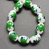 Handmade Printed Porcelain Beads X-PORC-Q151-14mm-10-1