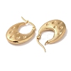 Oval 201 Stainless Steel Half Hoop Earrings for Women EJEW-G385-05G-2