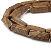 Natural Wood Lace Stone Beads Strands G-G837-09-3