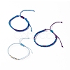 3Pcs 3 Style Plastic Braided Bead Bracelets Set BJEW-B065-10B-3