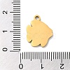 Ion Plating(IP) 304 Stainless Steel Enamel Pendants STAS-Q301-07G-3