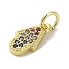 Brass Micro Pave Cubic Zirconia Charms KK-M283-13B-02-2