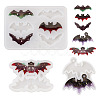 Pandahall 3Pcs 3 Styles DIY Bat Pendants Silhouette Silicone Molds DIY-TA0005-27-9