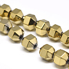 Electroplate Non-magnetic Synthetic Hematite Beads Strands G-T061-31B-3