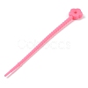 Flower Shape Silicone Cable Zip Ties AJEW-C034-01F-1