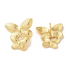 Rack Plating Butterfly Brass Stud Earrings EJEW-B062-36G-1