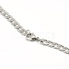 304 Stainless Steel Curb Chain/Twisted Chain Necklace Making STAS-A028-N122P-3