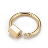 Brass Screw Carabiner Lock Charms KK-T047-06G-3