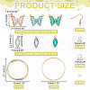  ® DIY Glass Butterfly & Horse Eyes Earring Making Kits DIY-PH0010-65-2